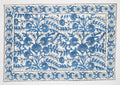 Set of Four Blue and White Block Printed Placemats