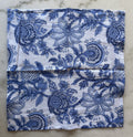 Set of Four Blue and White Floral Napkins